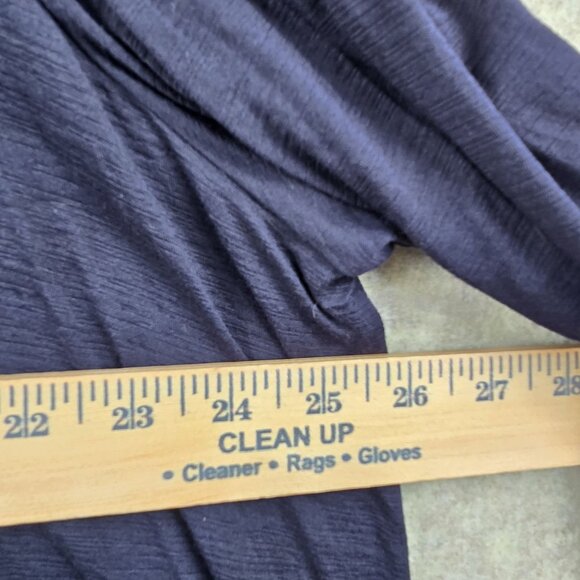 Lane Bryant Womens Swing Tee Navy Blue Size 26/28 Rayon Blend 3/4 Sleeve Pre-Own - Picture 5 of 5